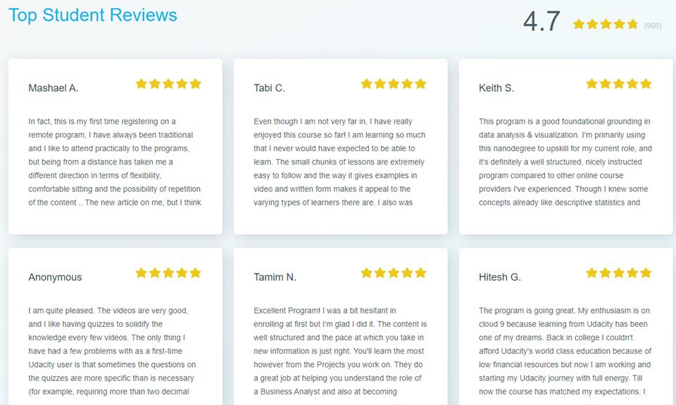 udacity reviews