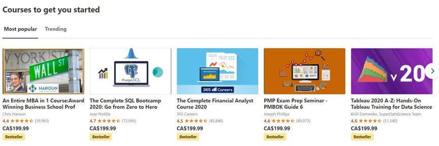 udemy vs udacity most popular