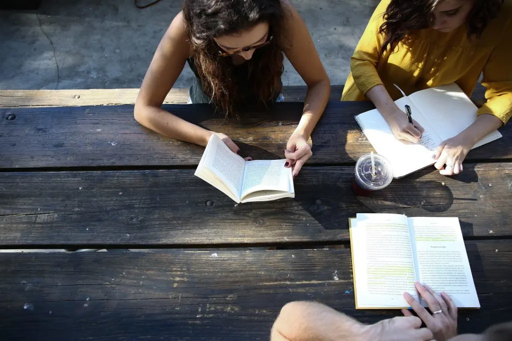 people with books