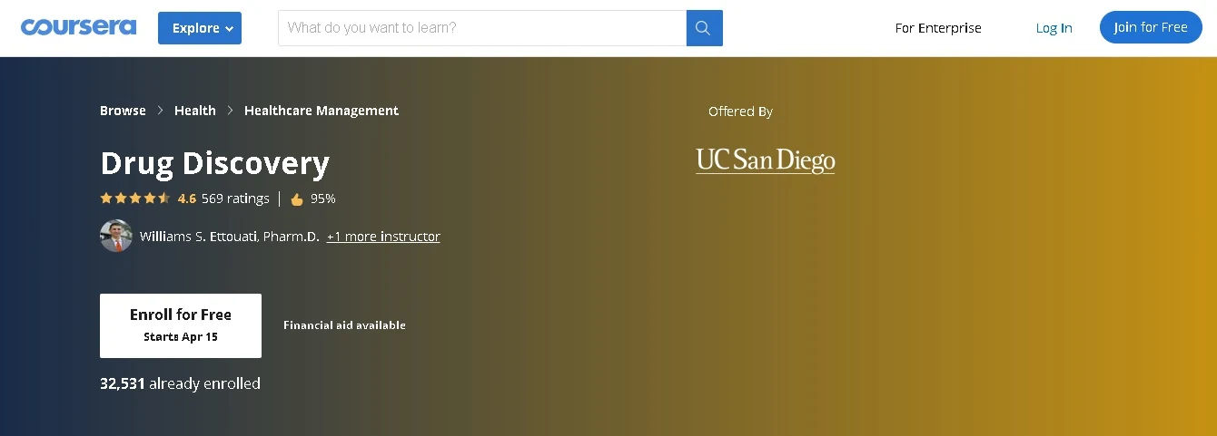 coursera drug discovery