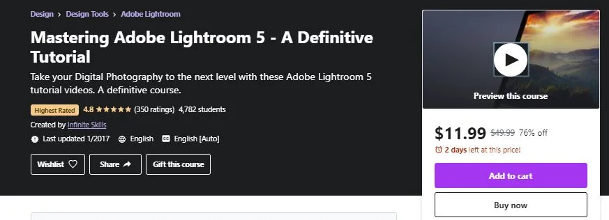 Mastering Adobe Lightroom Course