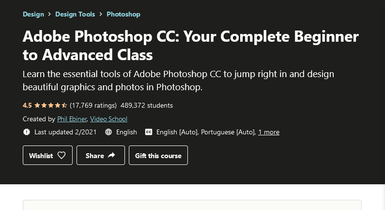 udemy Photoshop Courses