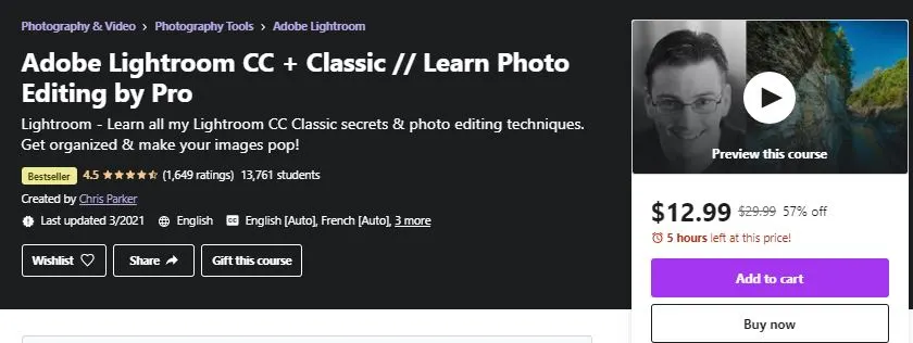 best lightroom online courses