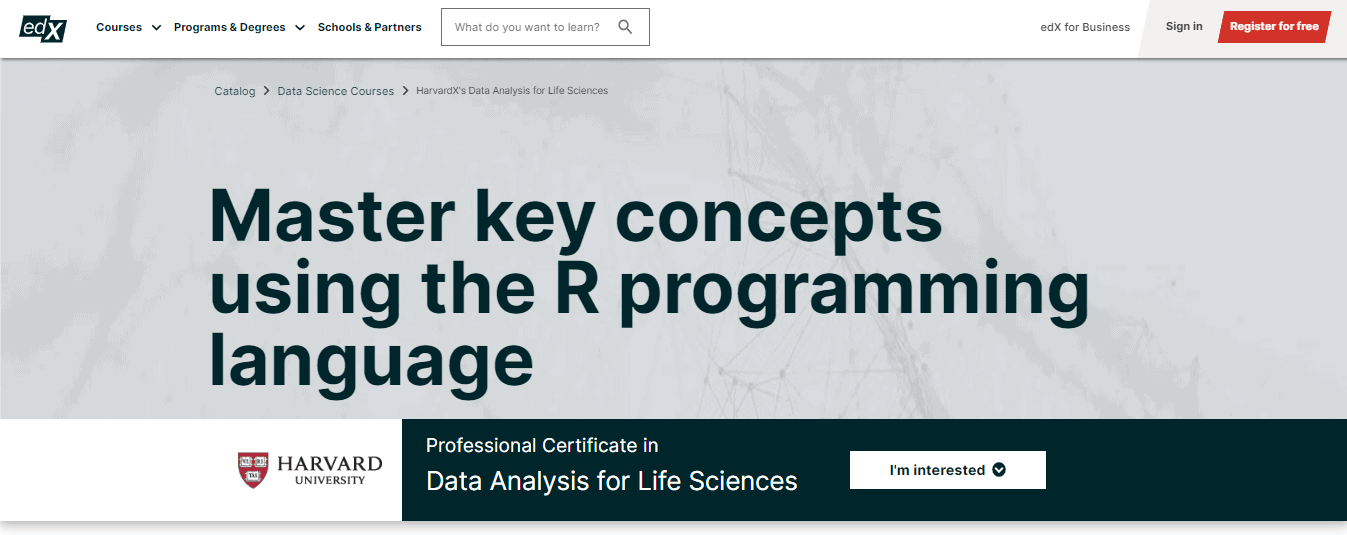 edx Data Analysis for Life Sciences 