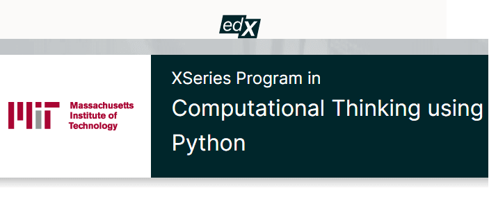 Computational Thinking using Python | Edx